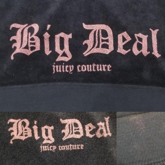 Vintage Juicy Couture TrackSuit Matching Set Navy Blue M XL Jacket Pants Rare - Picture 3 of 4